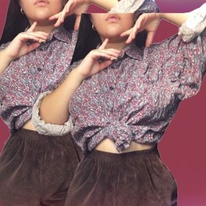 Mandala Print Long-Sleeve Button Up